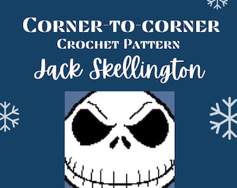 Patrón de crochet C2C de Jack Skellington