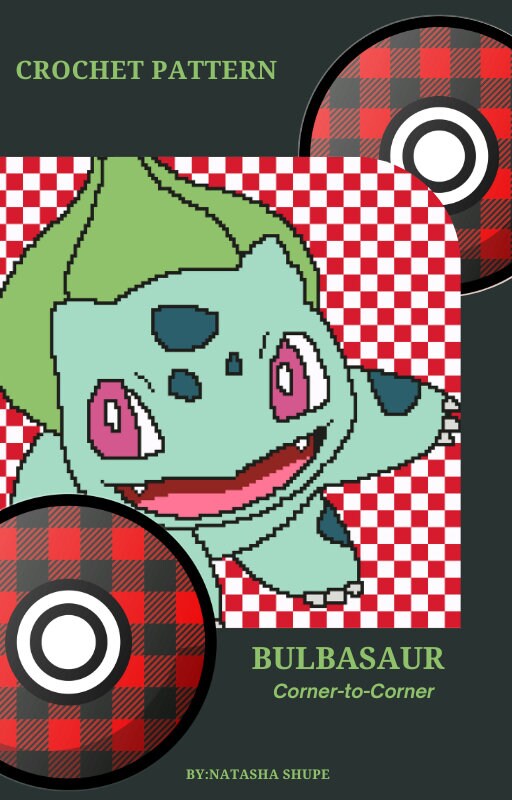 Bulbasaur C2C Crochet Pattern - Etsy