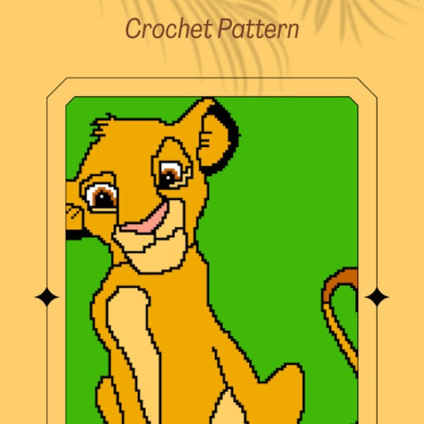 Safari Sunset C2C Crochet Blanket Pattern: Majestic Simba-Inspired Design for Cozy Creations