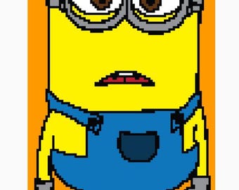 Wzór na szydełkowy kocyk Minionki: łatwy C2C (do natychmiastowego pobrania)