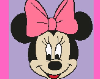 Minnie Mouse Crochet Pattern, C2C Graphgan Tutorial, English Instructions, DIY Disney Blanket, Cartoon Character Afghan, Instant Download