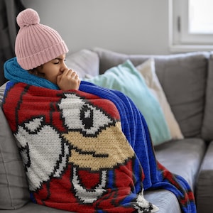 Red Echidna C2C Blanket Crochet Pattern – Twin Queen King Sizes - Digital Download