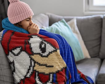 Red Echidna C2C Blanket Crochet Pattern – Twin Queen King Sizes - Digital Download