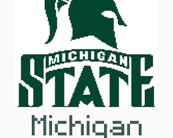 Wzór na szydełkowy koc Michigan State: C2C Graph (do pobrania w wersji cyfrowej)