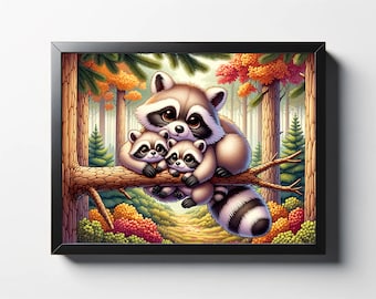 アライグマ親子の骨董品 アライグマ「里親」パッケージ 2026 象徴的な里親制度 - Etsy 日本