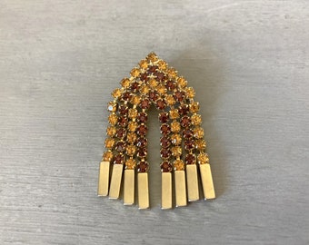 Art deco style costume tassel brooch