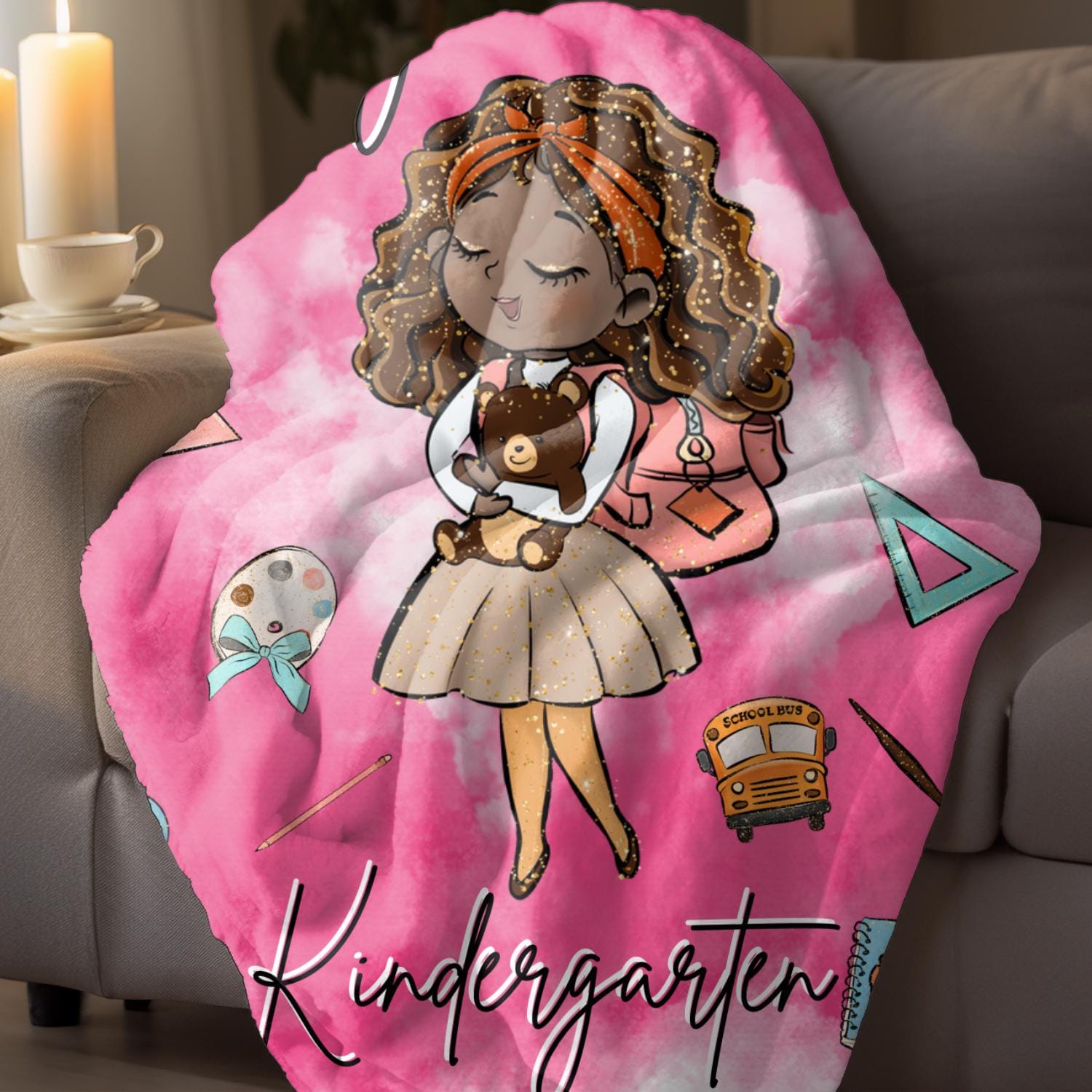 Personalized Student blanket, Nap time blanket, Child custom blanket, Personalized School blanket, Personalized throw for child, Elementary