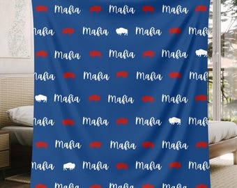 Buffalo Football Blanket, Buffalo Name Blanket, Buffalo Football Fan, Buffalo Mafia Blanket, Mafia Blanket, Football Fan Gear, Buffalo Throw