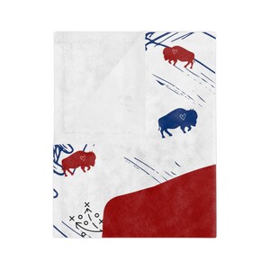 Couverture de fan de football Buffalo, couverture de talons hauts, couverture de football, cadeau pour lui, cadeau de fan de sport, couverture pour le football, football personnalisé image 6