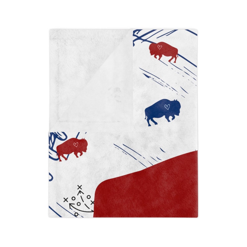 Couverture de fan de football Buffalo, couverture de talons hauts, couverture de football, cadeau pour lui, cadeau de fan de sport, couverture pour le football, football personnalisé image 6