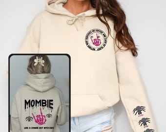 Sudadera con capucha personalizada de Halloween para mamá, suéter de Halloween para mamá espeluznante, sudadera con capucha acogedora de otoño para mamás, regalo de Halloween para futuras mamás, In My Halloween Mom Era