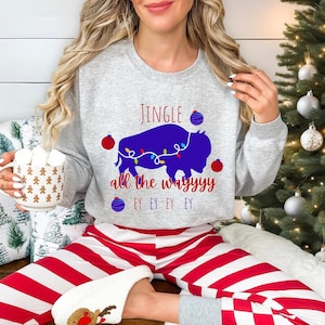 Christmas Buffalo Sweatshirt, Buffalo Football Sweater, Crewneck Sweatshirt Buffalo, Buffalo Crew Xmas Sweatshirt, Buffalo Football Crewneck