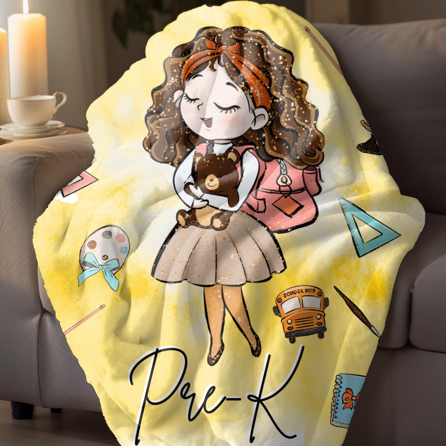 Personalized Student blanket, Nap time blanket, Child custom blanket, Personalized School blanket, Personalized throw for child, Elementary