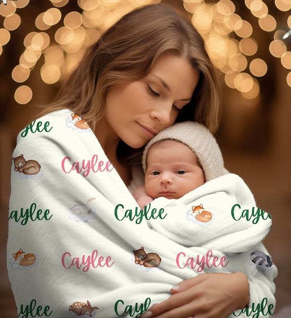 Personalized Blanket for Baby Baby Girl Blanket Name Blanket Girl