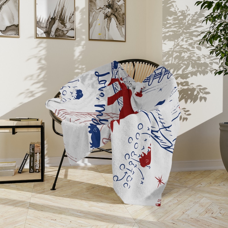 Couverture de fan de football Buffalo, couverture de talons hauts, couverture de football, cadeau pour lui, cadeau de fan de sport, couverture pour le football, football personnalisé image 8