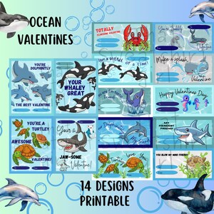 Valentinstag am Meer, Valentinstag am Wal, Valentinstag im Klassenzimmer, Valentinstag im Klassenzimmer, Valentinstag, Schule, Wal, Wal-Valentinstag, Print