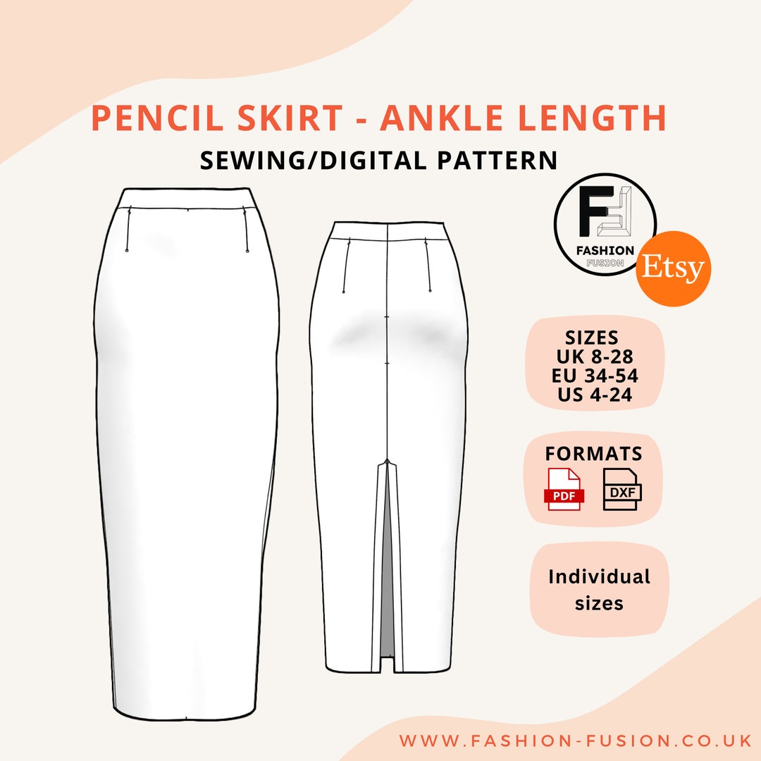 High Low Circle Skirt Pattern Set | Womens XS-4XL PDF
