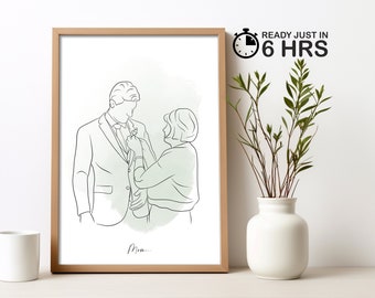 Personalized Gift For Mother Of The Groom, Mother and Son Portrait, Custom Mother of the Groom Gift, Wedding Poem Print, Custom Wedding Gift