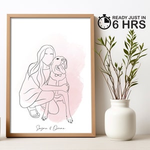 Custom Family Portrait, Custom dog owner gift, Personalized Pet Portrait, Custom Pet, Gift for pet, Dog Lover Gift, Digital Portrait
