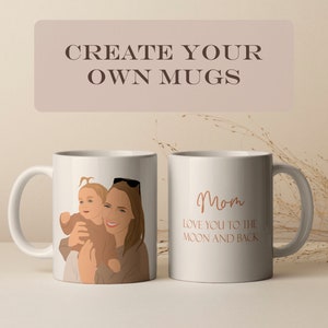 Aangepast cadeau voor moeder Maak je eigen mok, aangepaste ontwerpmok, cadeau voor vrienden, aangepaste mok, cadeau voor moeder, Moederdagcadeau