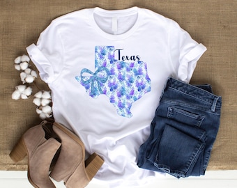 Texas Bluebonnet PNG File, Digital Download, Texas State Flower, Sublimation Design, Floral Texas Outline, Glitter Bow, Scrapbooking