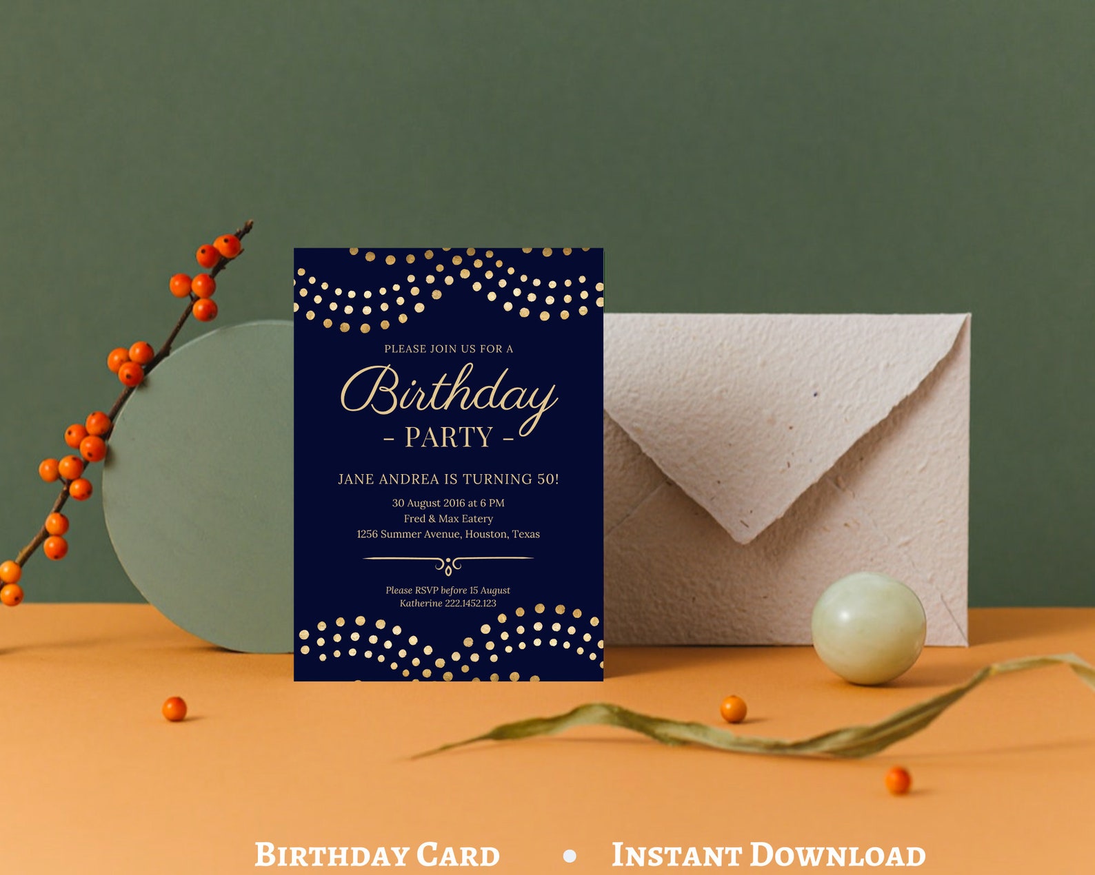 Birthday Invitation Printable, Editable Birthday Invitation Card ...