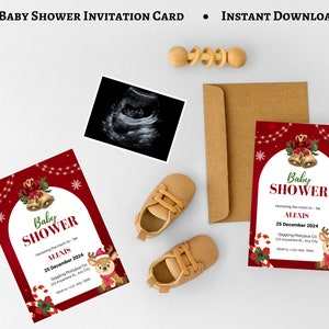 Baby Shower Invitation, Modern Baby Shower Invitation, Editable Minimalist Baby Shower Invite, Printable Baby Shower Invitation, PDF
