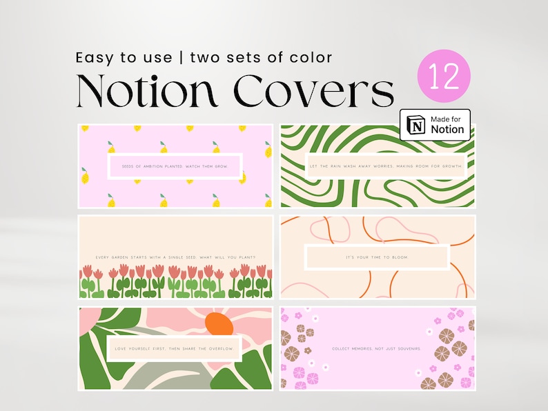 12 Custom Notion Page Covers With Motivational Quotes, Colorful ...