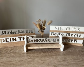 Personalisierte Holzklötzchen, Bastelklötzchen, Klötzchen, Holz Sticks, Eichenholz, 3D-Druck, Raysin , Keraflott ,Beton , Silikonform