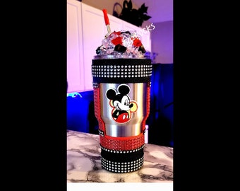 Mickey Mouse Bling Tumbler: Color-Changing LED, Stainless Steel