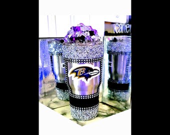 Baltimore Ravens Tumbler: 30oz Stainless Steel LED Light NFL Gift