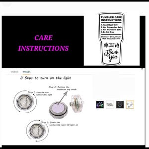 K&ouml;nnte beinhalten: Anleitung zur Verwendung eines Unterwasserlichts. Das Bild zeigt drei Schritte: L&ouml;sen des Lichts, Entfernen des Isolieraufklebers und Wiederanziehen des Lichts. Der Text lautet "3 Stps to turn on the light".