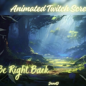 3x Animated Twitch Screens | Twitch Stream Screen | Animated Screens | Stream Starting Soon | Stream Package | Vtuber Asset | Forest |