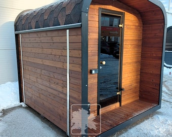 Cube mini outdoor sauna