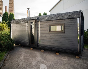 Cube Premium thermo-wood outdoor sauna
