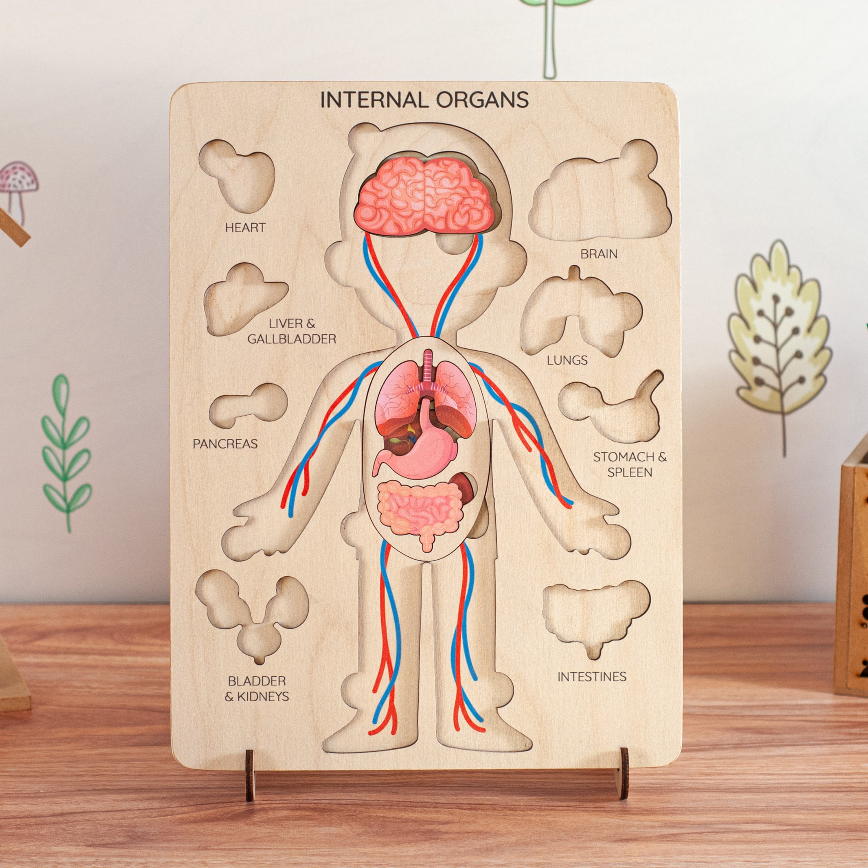 Human Body Puzzle Learning Wooden Baby Toys Toddler Activity Learning ...