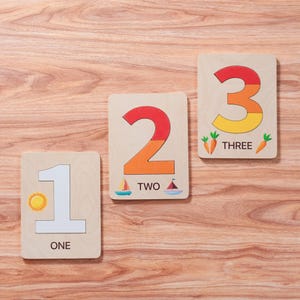 Montessori Number Puzzle Math Learning Toy Wooden Puzzle Number Set for Kids 4 Year Old Gift Counting Toy Preschool Puzzle with Numbers