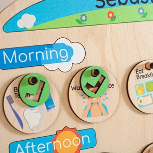 Kinder Aktivitätsboard aus Holz, Tagesübersicht für Kinder, Montessori Vorschulkalender, Geschenk für Kinder