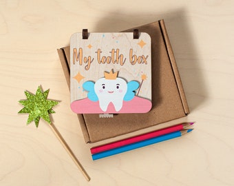 Personalized Tooth Fairy Box: Custom Teeth Keepsake Holder Gift