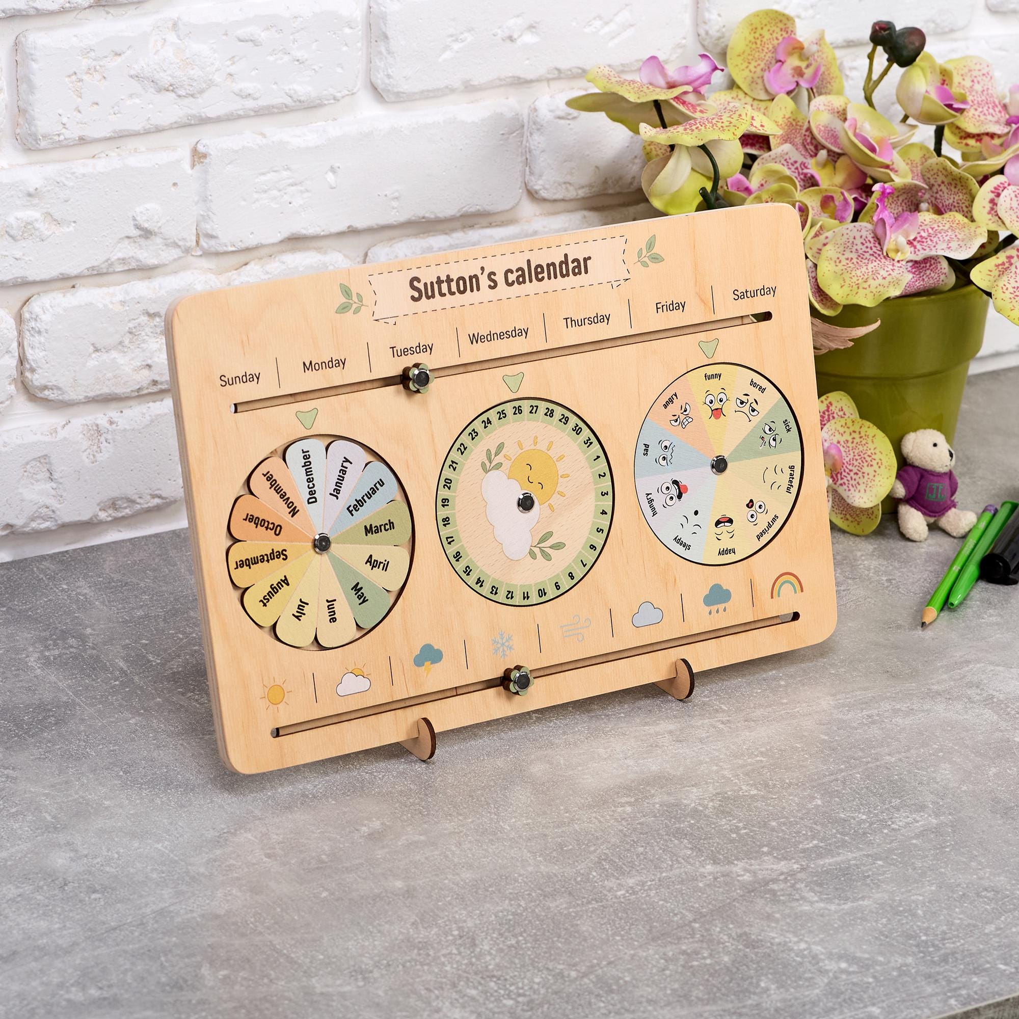 Moon Perpetual Calendar Waldorf - Etsy