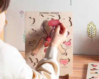 Human Anatomy Puzzle Montessori Educational Toys Learning Human Body Parts Puzzle for Kids Back to School Educational Puzzle Gifts for Kids