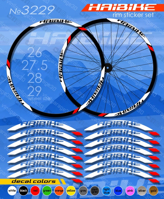 Bicycle rim stickers Haibike set of stickers stickers on the rim