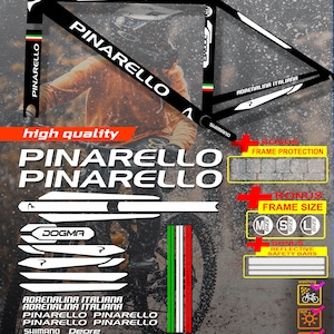 Custom made Pinаrello bicycle stickers, stickers on the frame +fork
