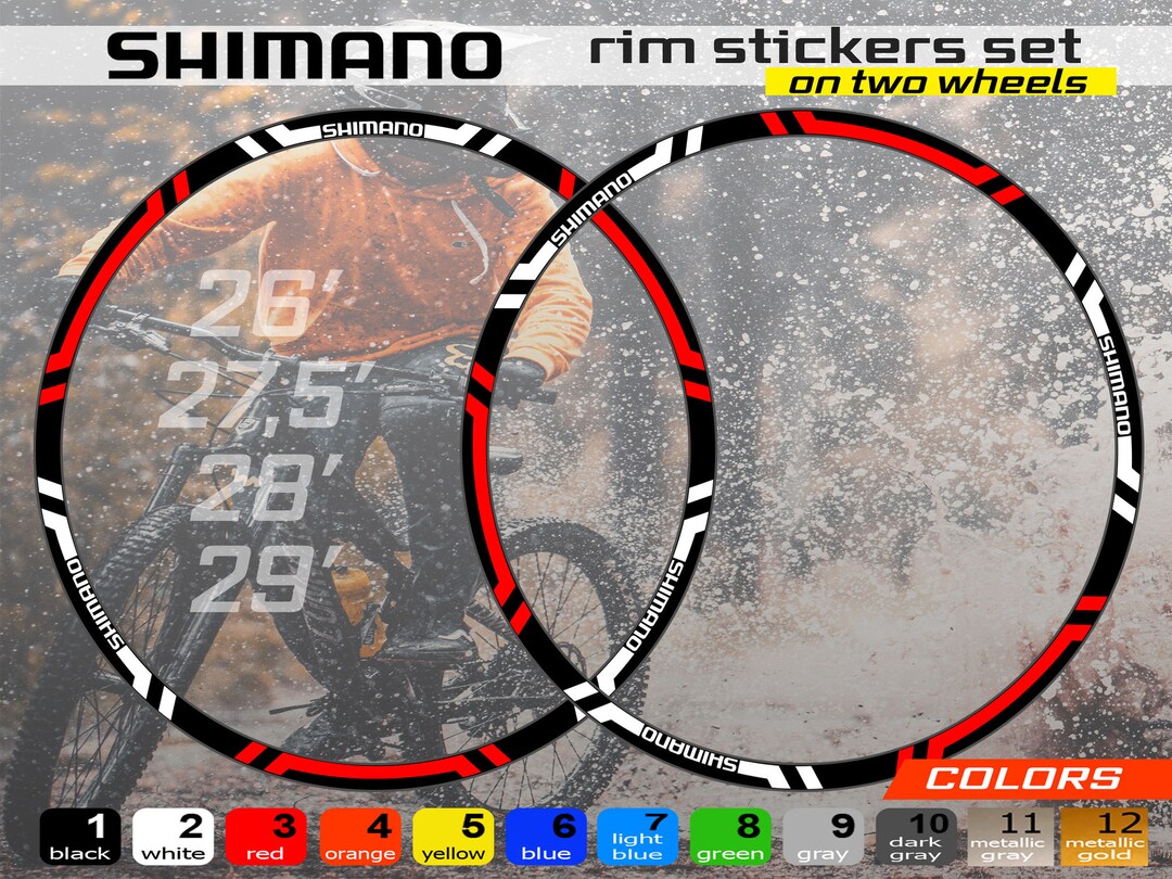 Custom Made Shimano Bicycle Rim Stickers, Stickers on the Rim - Etsy