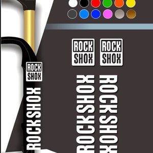 Maßgeschneiderte RockShox Fahrrad Gabel Aufkleber, Aufkleber auf der Gabel