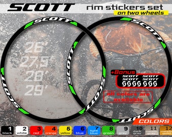 DualColorStampe Autocollants pour jantes de vélo 26 - 27,5 - 28-29 Pouces Roue de vélo VTT Stickers Jantes VTT B0006 (28-29'' Pouces, Vert Fluorescent