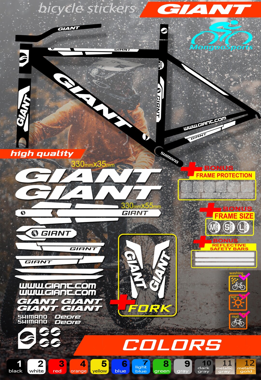 Kit stickers vélo gt bikes - Des prix 50% moins cher qu'en magasin