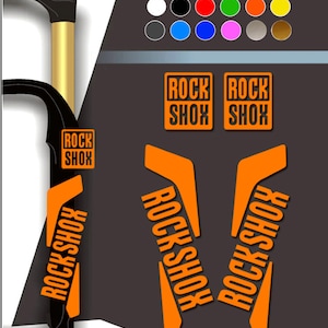 Maßgeschneiderte RockShox Fahrrad Gabel Aufkleber, Aufkleber auf der Gabel