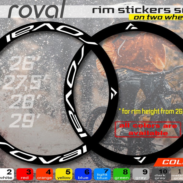 Custom made ROVAL bicycle rim stickers, stickers on the rim