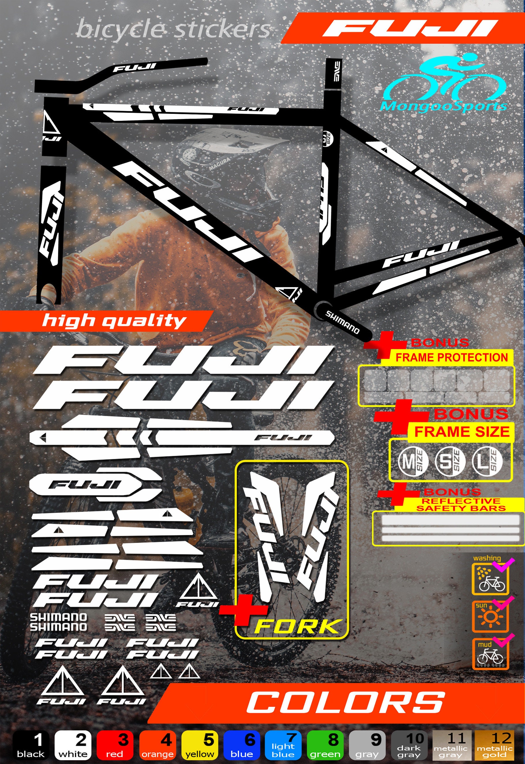 Fuji bike cheap stickers
